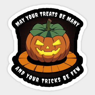 Jack O Lantern May Your Treats Be Many Halloween Sticker